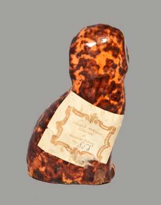 Miniature Redware Spaniel att. John Bell, Waynesboro, PA