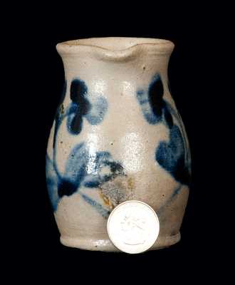 Miniature Baltimore Stoneware Pitcher with Clover Decoration