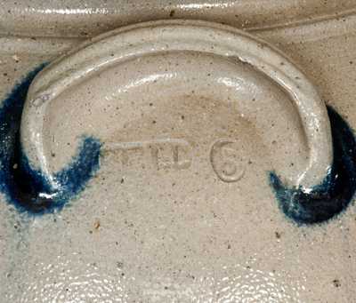 5 Gal. Heavily-Decorated Strasburg, VA Stoneware Jar Signed "BELL"