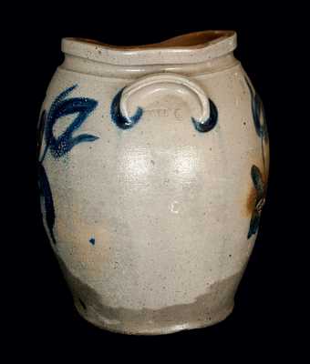 5 Gal. Heavily-Decorated Strasburg, VA Stoneware Jar Signed 