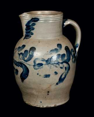 Rare 3 Gal. Stoneware Pitcher, Baltimore, circa 1840