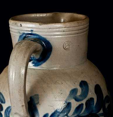 Rare 3 Gal. Stoneware Pitcher, Baltimore, circa 1840