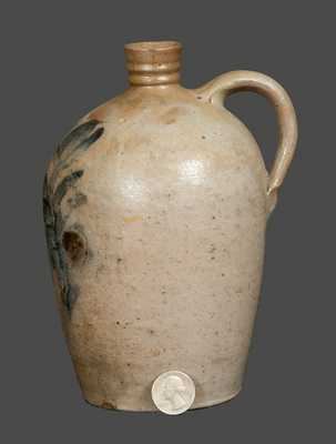 Quart-Sized Stoneware Jug with Tulip Decoration, Virginia, circa 1830