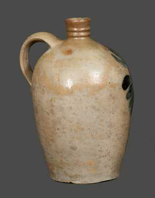 Quart-Sized Stoneware Jug with Tulip Decoration, Virginia, circa 1830