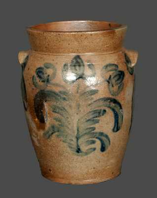 1 Gal. Stoneware Crock with Profuse Tulip Decoration, Baltimore, circa 1830