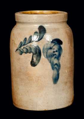 1 Gal. Remmey, Philadelphia, Stoneware Crock with Floral Decoration