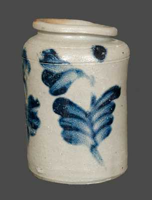 Quart-Sized Stoneware Jar with Floral Decoration, Philadelphia, circa 1835