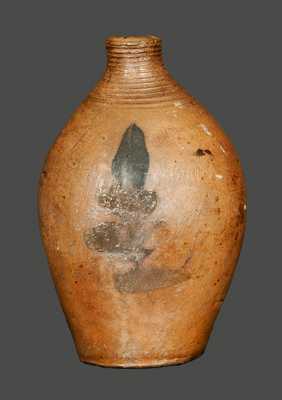Cobalt-Decorated Stoneware Flask, New York State origin, circa 1820.