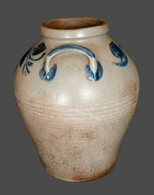 Ovoid Stoneware Jar with Floral Decoration, J. P. Schermerhorn, Richmond, VA, circa 1825