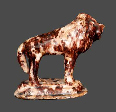 Molded Redware Lion Figure