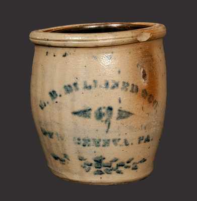 L. B. DILLINER & CO. / NEW GENEVA, PA Stoneware Cream Jar