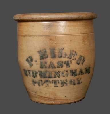 P. EILER / EAST BIRMINGHAM POTTERY Stoneware Cream Jar
