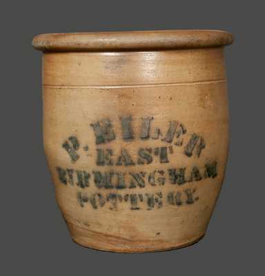 P. EILER / EAST BIRMINGHAM POTTERY Stoneware Cream Jar