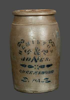 1/2 Gal. HAMILTON & JONES Stoneware Crock