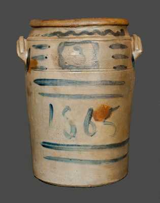 Three-Gallon Western PA Stoneware Crock Dated 