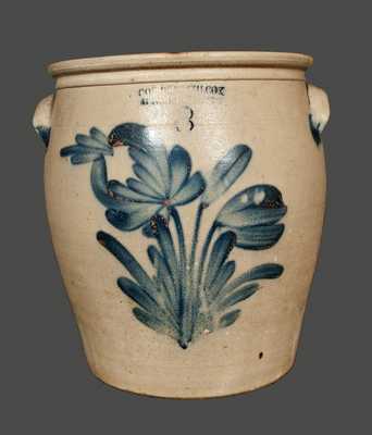 COWDEN & WILCOX Stoneware Crock with Tulip Decoration