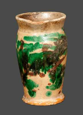 Strasburg, VA Multi-Glazed Redware Pitcher