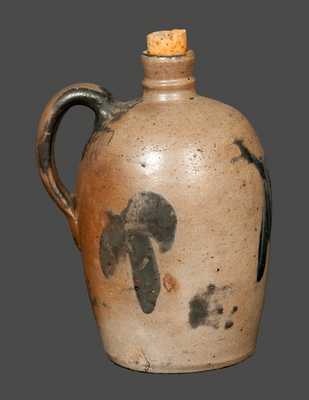 Very Rare Decorated Baltimore Quart-Sized Stoneware Jug