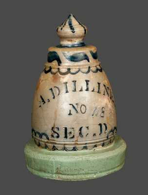 Extremely Rare Dilliner (New Geneva, PA) Stoneware Grave Marker