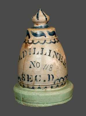 Extremely Rare Dilliner (New Geneva, PA) Stoneware Grave Marker