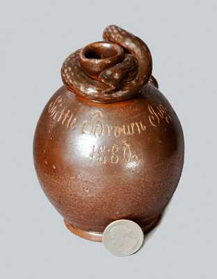 Rare Anna Pottery Stoneware Snake Jug Inscribed 