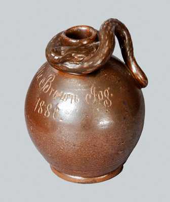 Rare Anna Pottery Stoneware Snake Jug Inscribed 