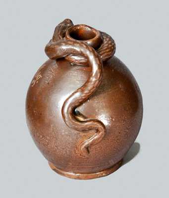 Rare Anna Pottery Stoneware Snake Jug Inscribed 