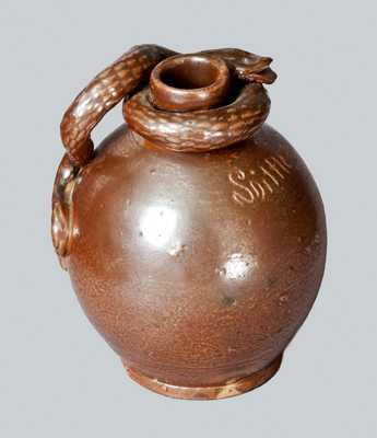 Rare Anna Pottery Stoneware Snake Jug Inscribed 