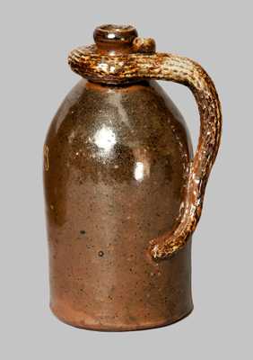 Rare Anna Pottery Snake Jug Inscribed "Little Brown Jug"