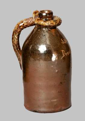 Rare Anna Pottery Snake Jug Inscribed "Little Brown Jug"