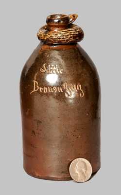 Rare Anna Pottery Snake Jug Inscribed "Little Brown Jug"