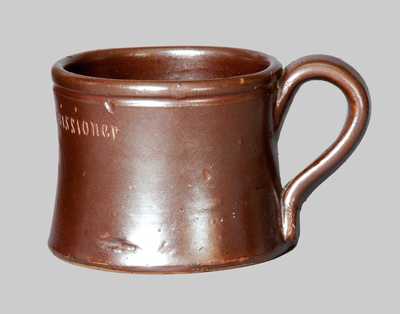 Rare Anna Pottery Stoneware Frog Mug Inscribed "St. Louis Police Commissioner / 1882"