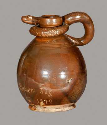 Rare Anna Pottery Stoneware Snake Jug Inscribed