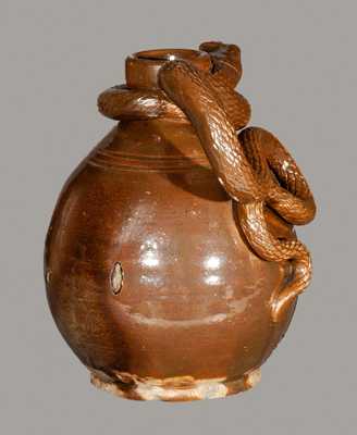 Rare Anna Pottery Stoneware Snake Jug Inscribed 