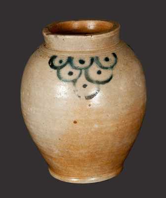 Fine Ovoid Decorated Stoneware Jar attributed to Clarkson Crolius, Sr., Manhattan, NY