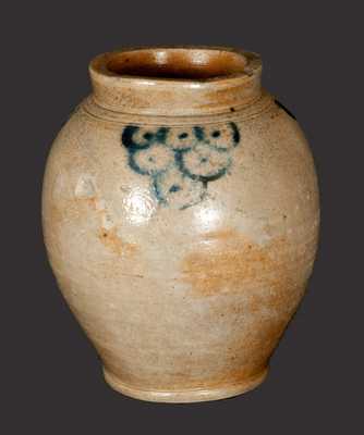 Fine Ovoid Decorated Stoneware Jar attributed to Clarkson Crolius, Sr., Manhattan, NY