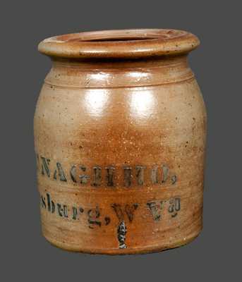 Rare Quart-Sized A. P. DONAGHHO / PARKERSBURG, WV Stoneware Canning Jar