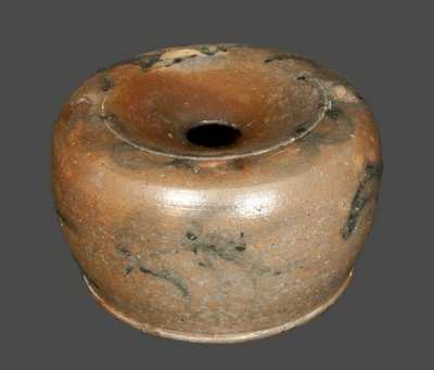 Cobalt-Decorated Stoneware Spittoon, Shenandoah Valley of Virginia