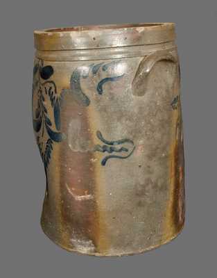 6 Gal. J. M. HICKERSON / STRASBURG, VA Stoneware Crock with Floral Decoration