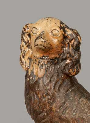 Very Rare Stoneware Spaniel att. Anna Pottery, Anna, IL