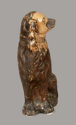 Very Rare Stoneware Spaniel att. Anna Pottery, Anna, IL