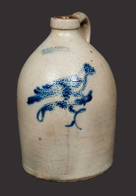 J. & E. NORTON / BENNINGTON, VT Stoneware Jug with Bird Decoration