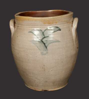 Ovoid Stoneware Jar with Floral Decoration, att. New York State