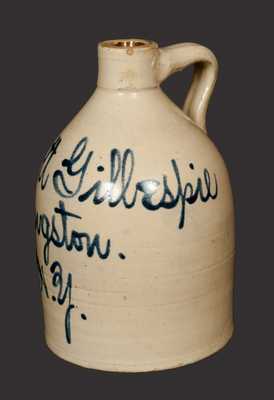 1/2 Gal. Kingston, NY Stoneware Script Jug