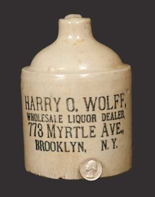 Quart-Sized Stoneware BROOKLYN, NY Advertising Jug