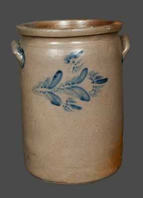 4 Gal. W. H. LEHEW / STRASBURG, VA Stoneware Crock with Floral Decoration