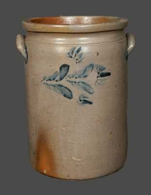 4 Gal. W. H. LEHEW / STRASBURG, VA Stoneware Crock with Floral Decoration