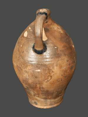 Ovoid Stoneware Jug with Bird and Floral Decoration, possibly Peter Cross, Hartford, CT