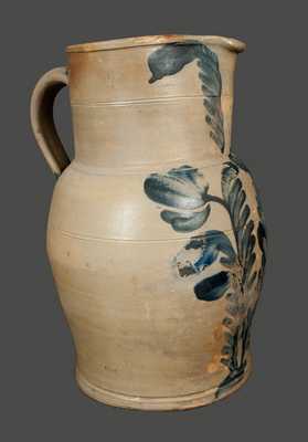 2 Gal. Richard Remmey, Philadelphia Stoneware Pitcher with Tulip Decoration