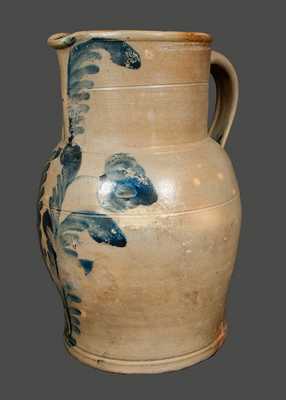 2 Gal. Richard Remmey, Philadelphia Stoneware Pitcher with Tulip Decoration